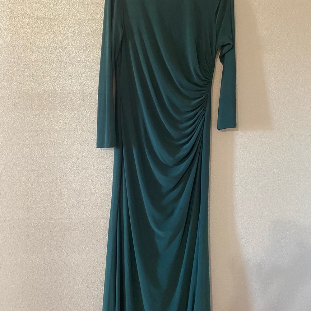 Adrianna Papell Elegant Teal Maxi Dress